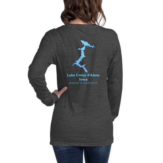 Lake Coeur d'Alene Long Sleeve Unisex T-shirt