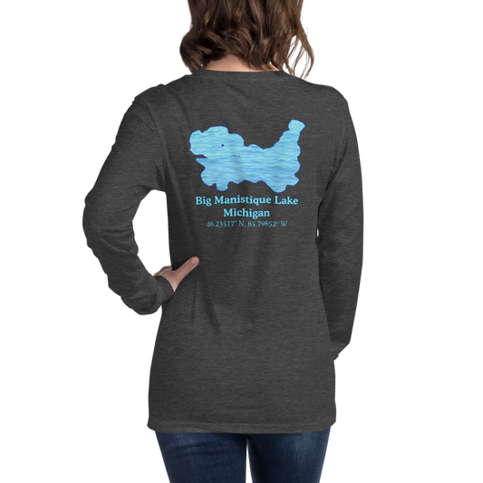 Big Manistique Lake Long Sleeve Unisex T-shirt