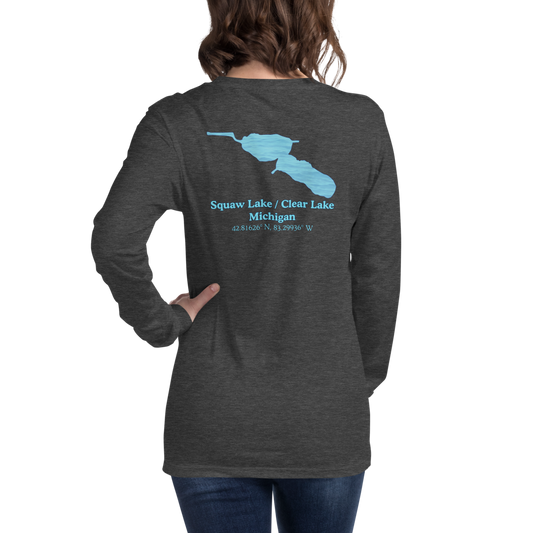 Squaw Lake / Clear Lake Long Sleeve Unisex T-shirt