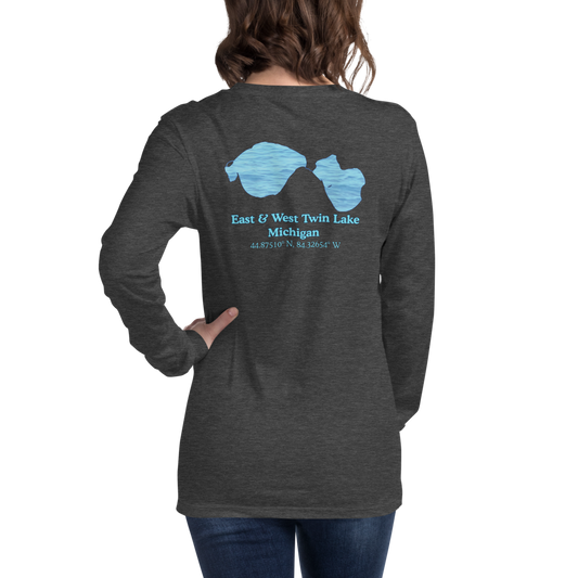 East & West Twin Lake Long Sleeve Unisex T-shirt