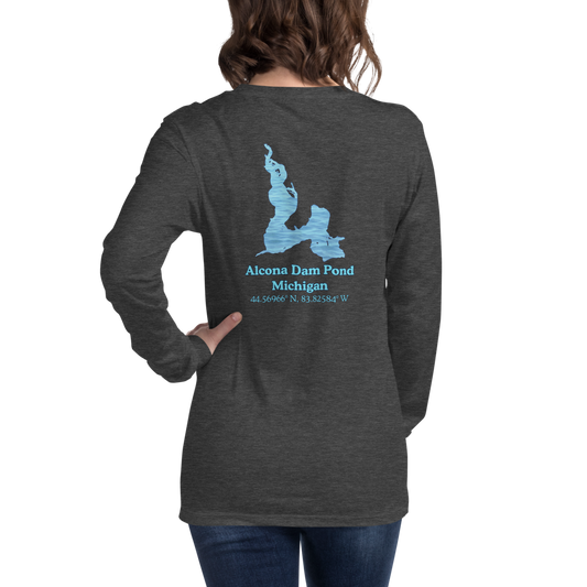 Alcona Dam Pond Long Sleeve Unisex T-shirt