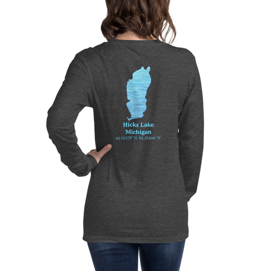 Hicks Lake Long Sleeve Unisex T-shirt