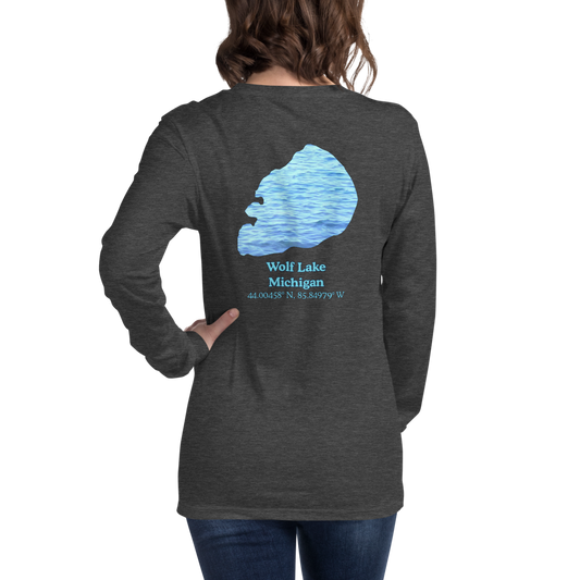Wolf Lake Long Sleeve Unisex T-shirt