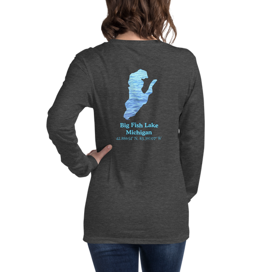 Big Fish Lake Long Sleeve Unisex T-shirt