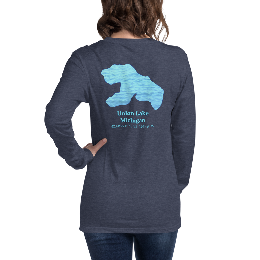 Unisex Long Sleeve T-shirt with Union Lake on back and We Lake You on front