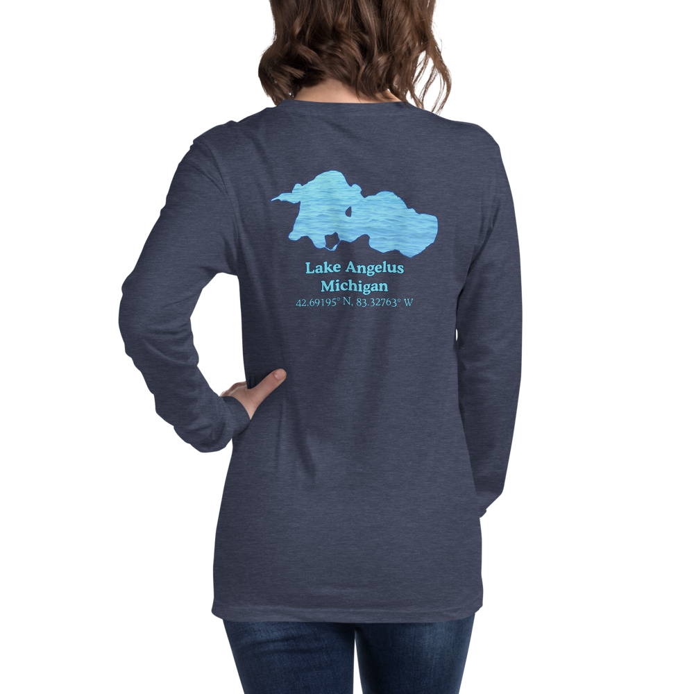 Unisex Long Sleeve T-shirt with Lake Angelus on back and We Lake You on front