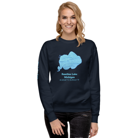 Baseline Lake Premium Unisex Sweatshirt