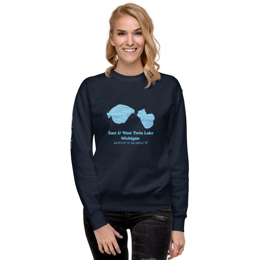 East & West Twin Lake Premium Unisex Sweatshirt