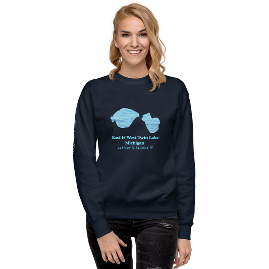 East & West Twin Lake Premium Unisex Sweatshirt
