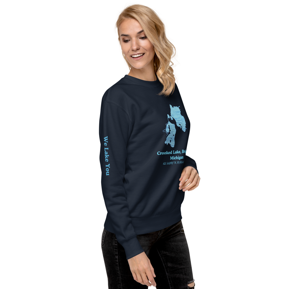 Crooked Lake, Brighton Premium Unisex Sweatshirt