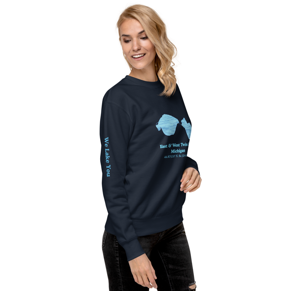 East & West Twin Lake Premium Unisex Sweatshirt