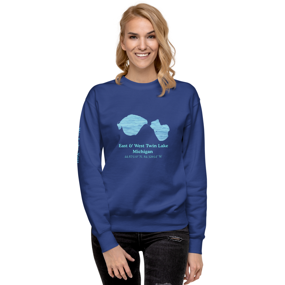 East & West Twin Lake Premium Unisex Sweatshirt