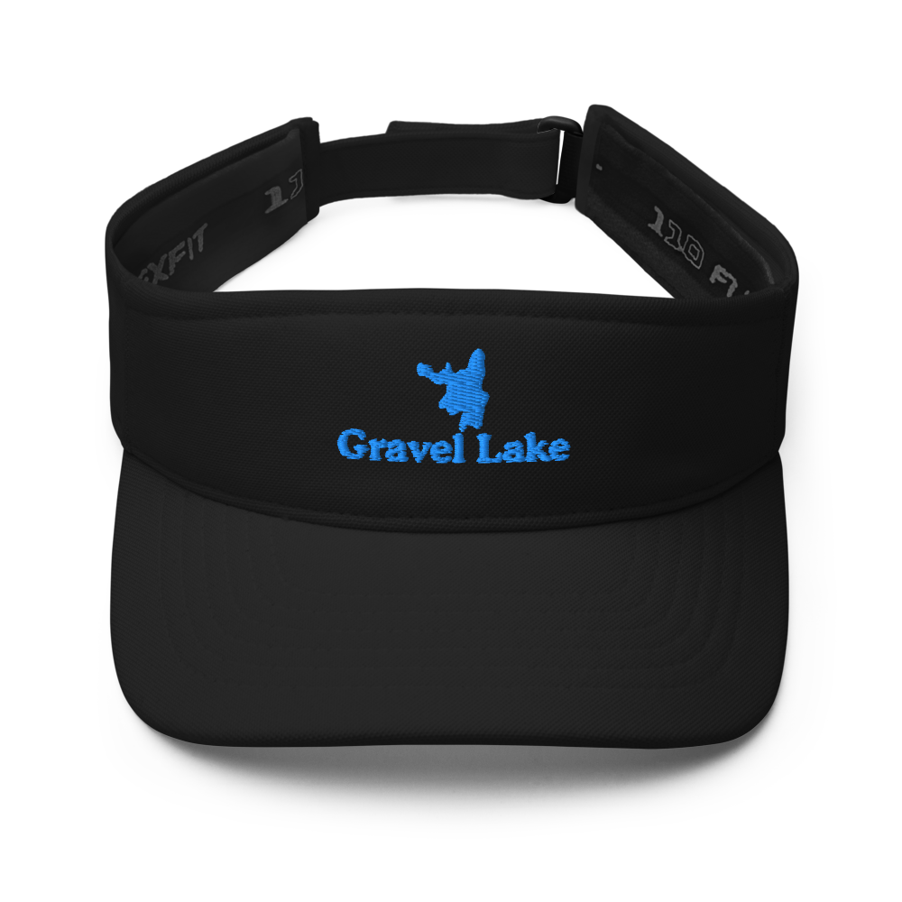 Gravel Lake Visor with embroidered artwork & adjustable velcro strap