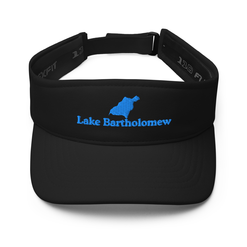 Lake Bartholomew Visor with embroidered artwork & adjustable velcro strap