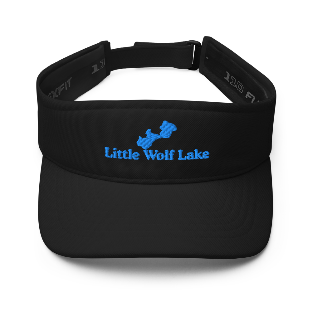 Little Wolf Lake Visor with embroidered artwork & adjustable velcro strap