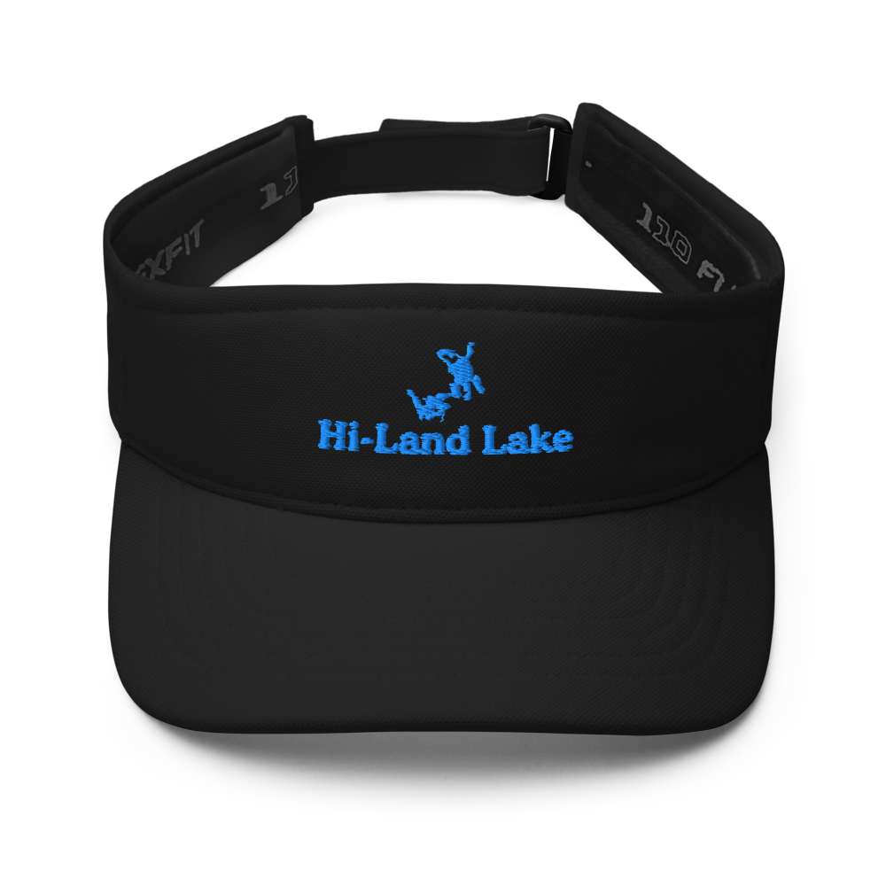 Hi-Land Lake Visor with embroidered artwork & adjustable velcro strap