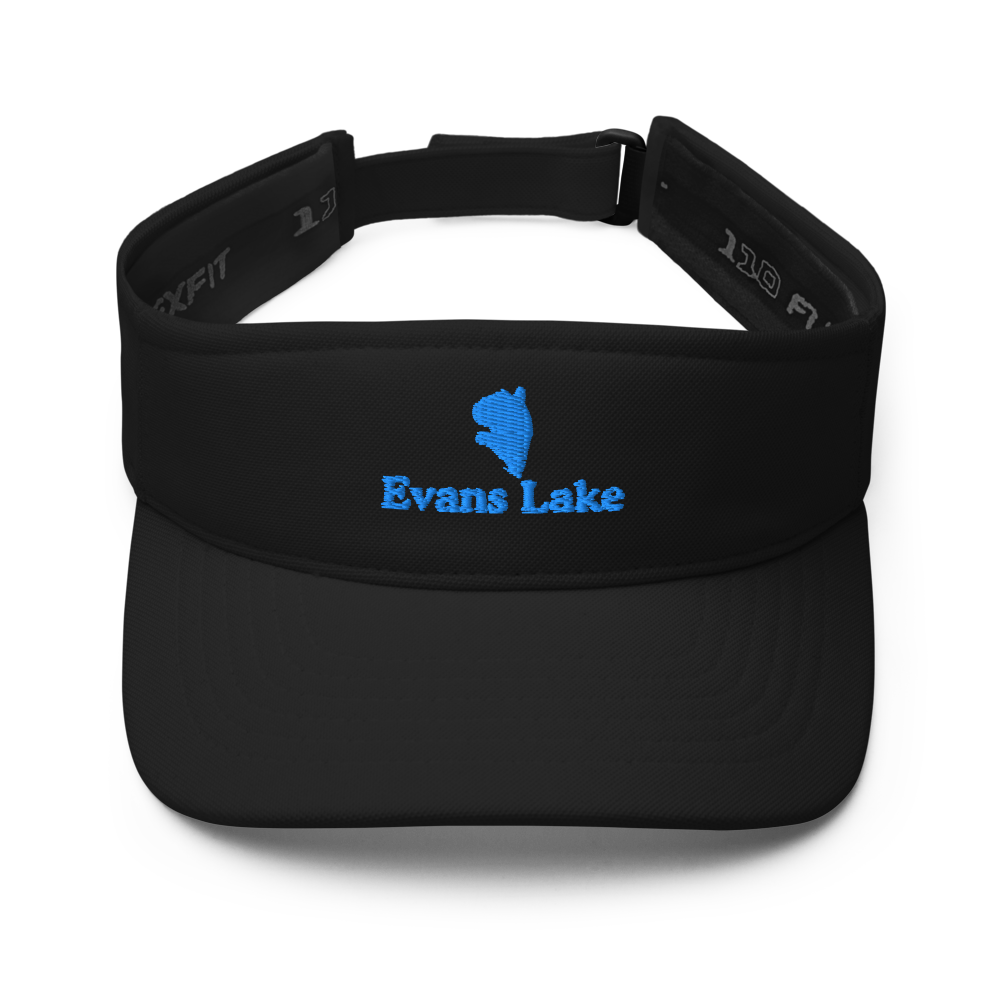Evans Lake Visor with embroidered artwork & adjustable velcro strap