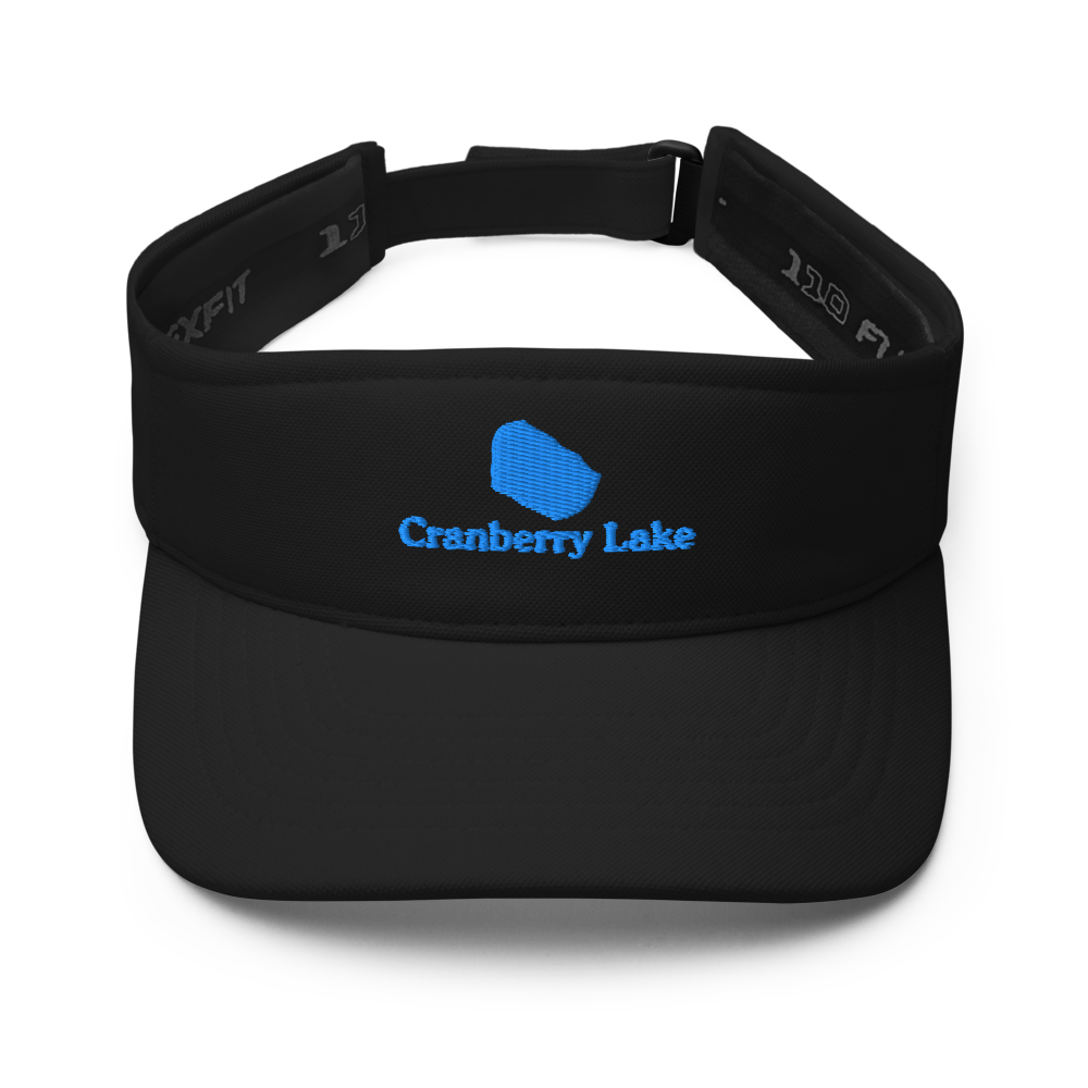 Cranberry Lake Visor with embroidered artwork & adjustable velcro strap