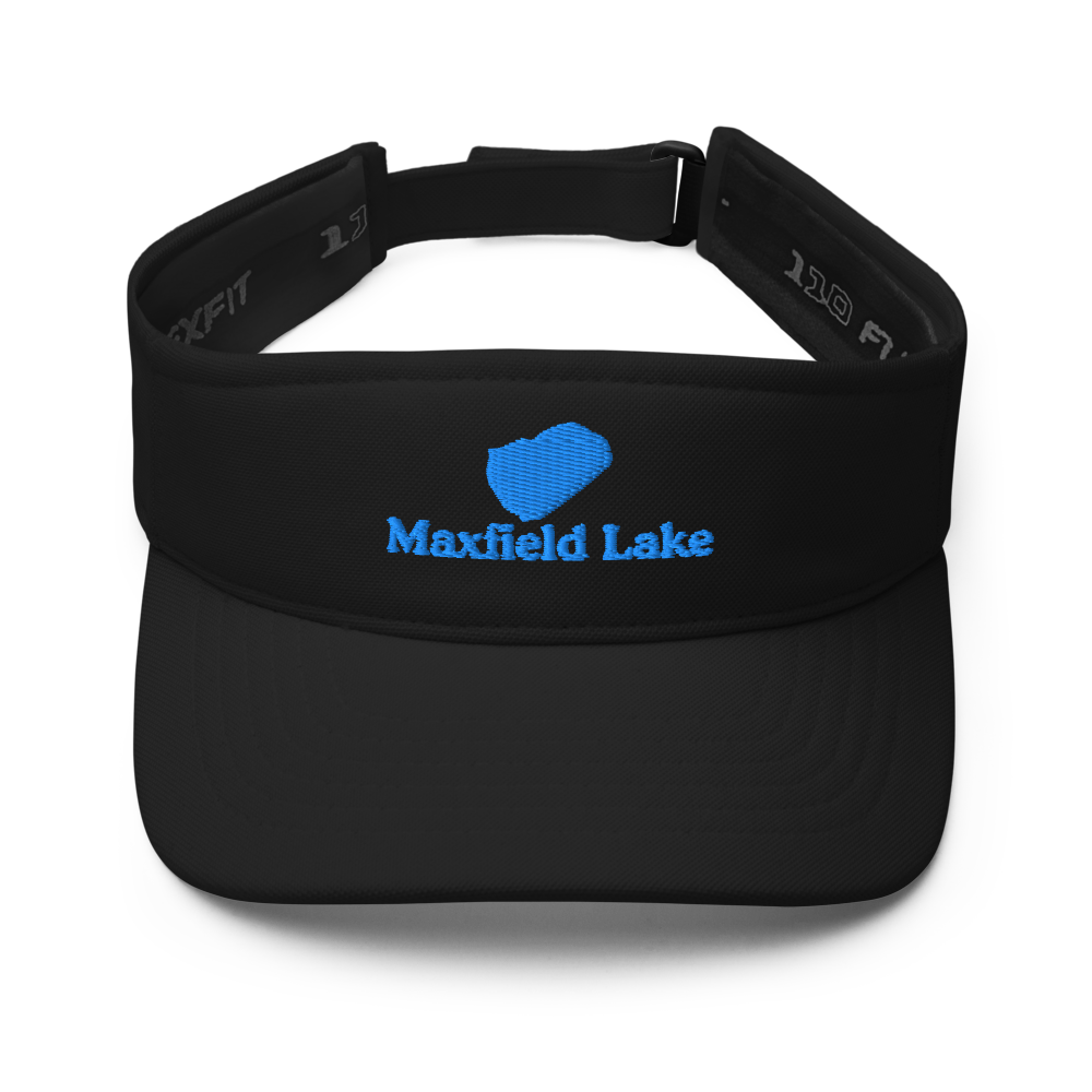 Maxfield Lake Visor with embroidered artwork & adjustable velcro strap