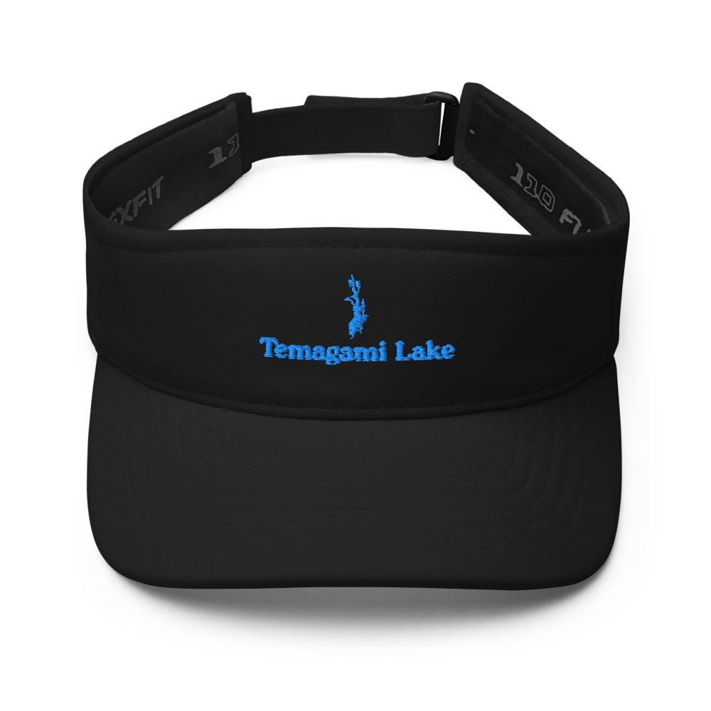 Temagami Lake Visor with embroidered artwork & adjustable velcro strap