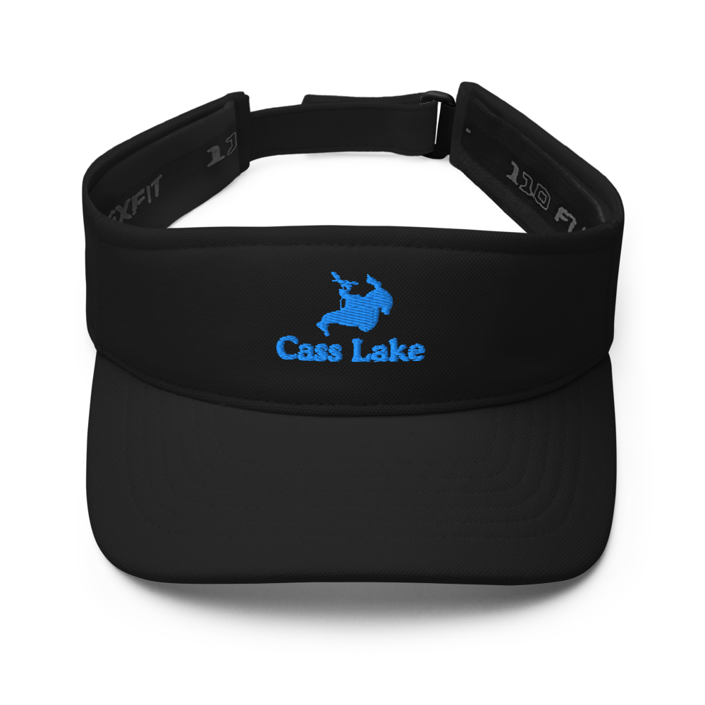 Cass Lake  Visor with embroidered artwork & adjustable velcro strap