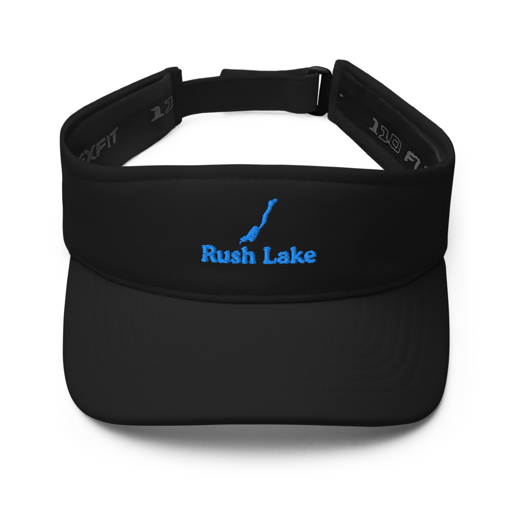 Rush Lake Visor with embroidered artwork & adjustable velcro strap