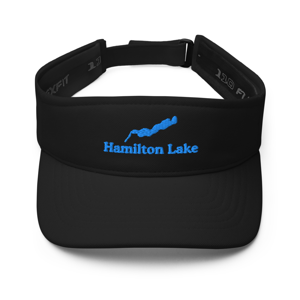 Hamilton Lake Visor with embroidered artwork & adjustable velcro strap