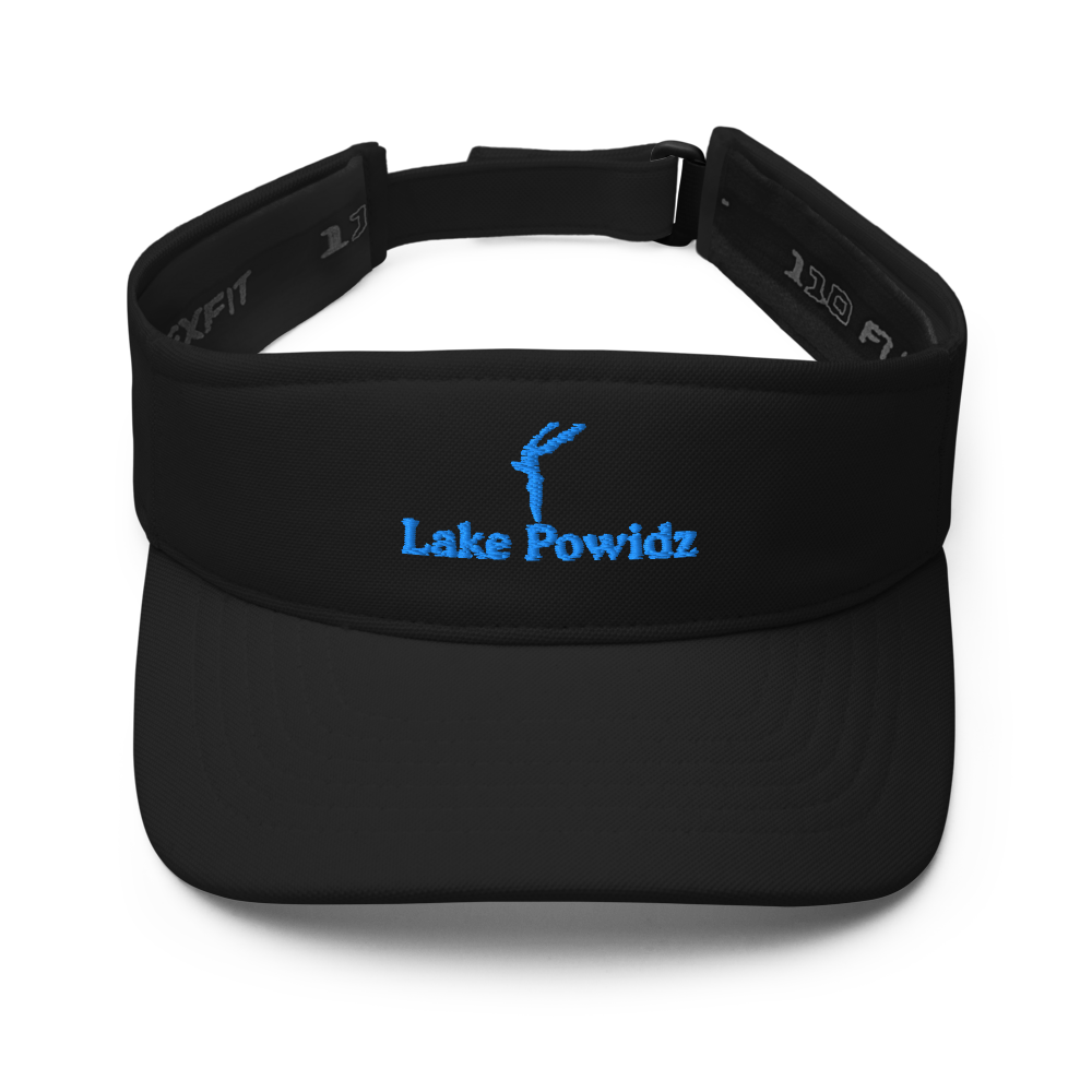 Lake Powidz Visor with embroidered artwork & adjustable velcro strap