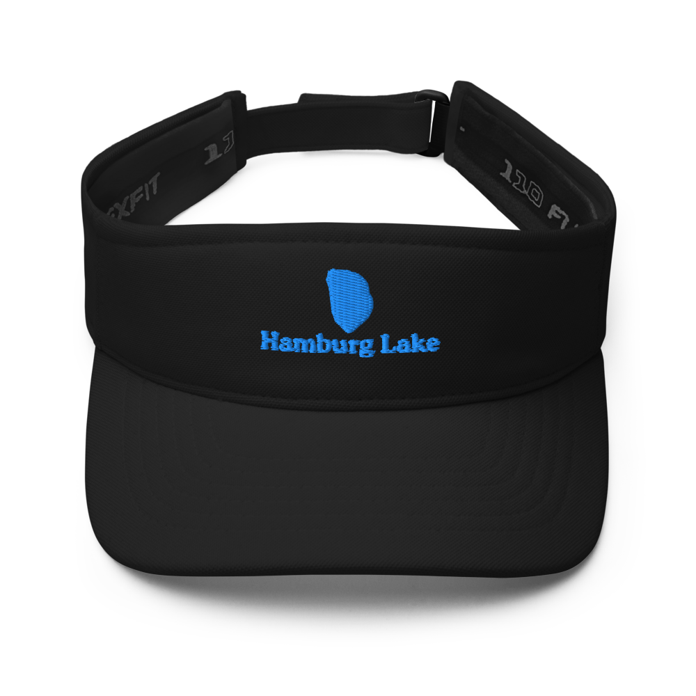 Hamburg Lake Visor with embroidered artwork & adjustable velcro strap
