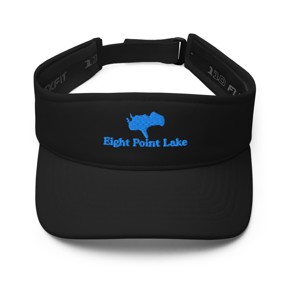 Eight Point Lake Visor with embroidered artwork & adjustable velcro strap