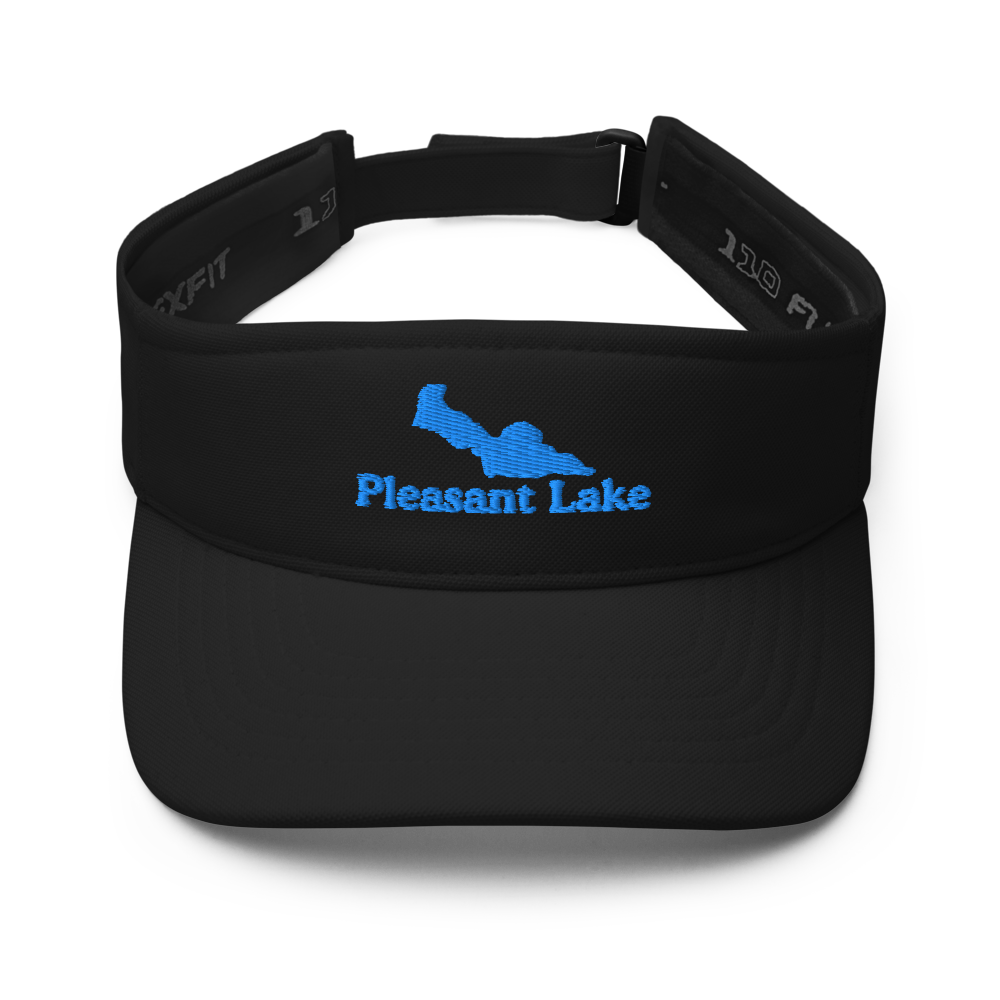 Pleasant Lake Visor with embroidered artwork & adjustable velcro strap