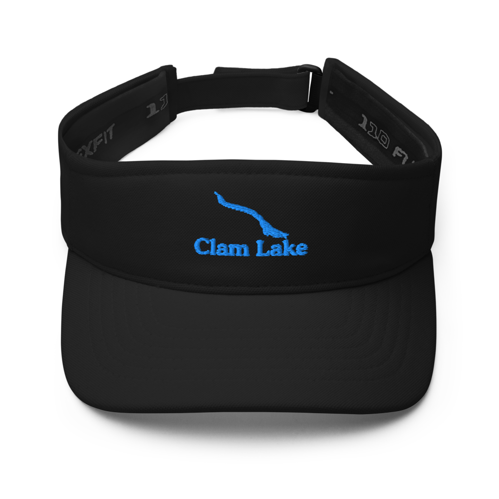 Clam Lake Visor with embroidered artwork & adjustable velcro strap