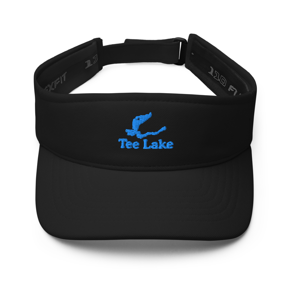 Tee Lake Visor with embroidered artwork & adjustable velcro strap