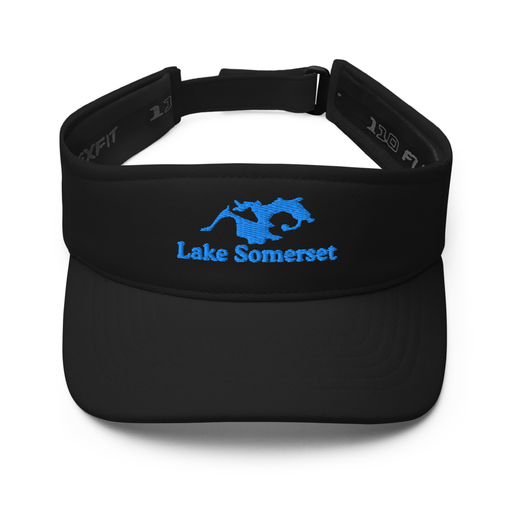 Lake Somerset Visor with embroidered artwork & adjustable velcro strap