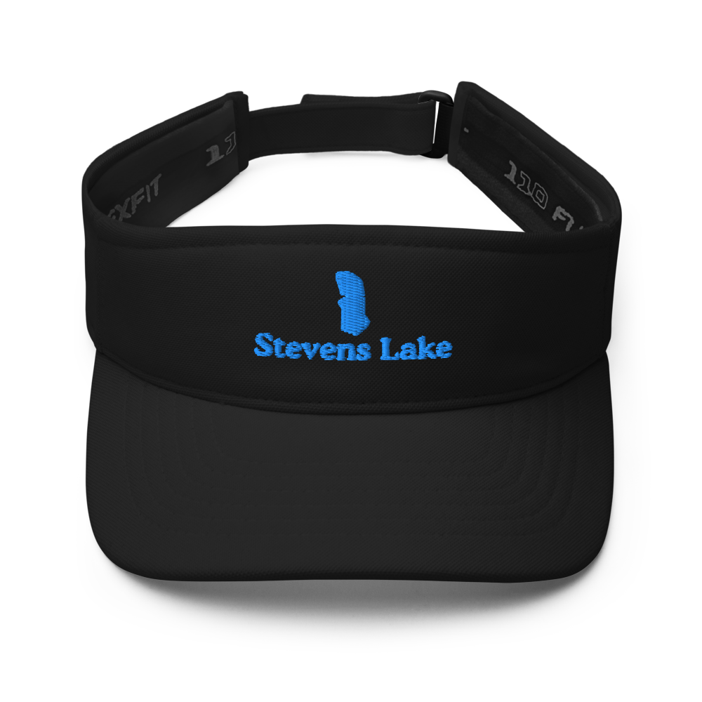 Stevens Lake Visor with embroidered artwork & adjustable velcro strap
