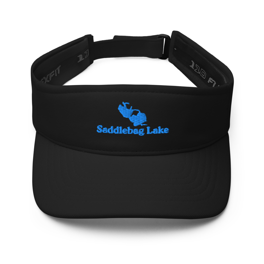 Saddlebag Lake Visor with embroidered artwork & adjustable velcro strap
