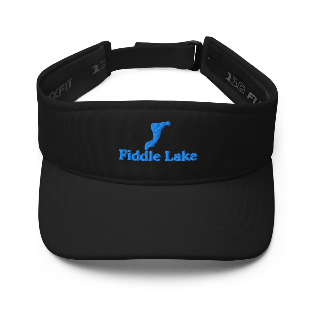 Fiddle Lake Visor with embroidered artwork & adjustable velcro strap