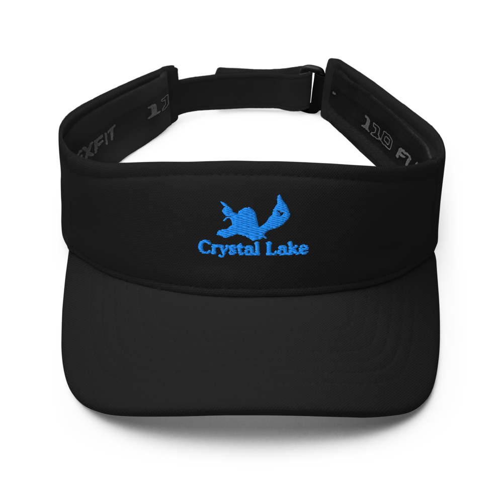 Crystal Lake Visor with embroidered artwork & adjustable velcro strap