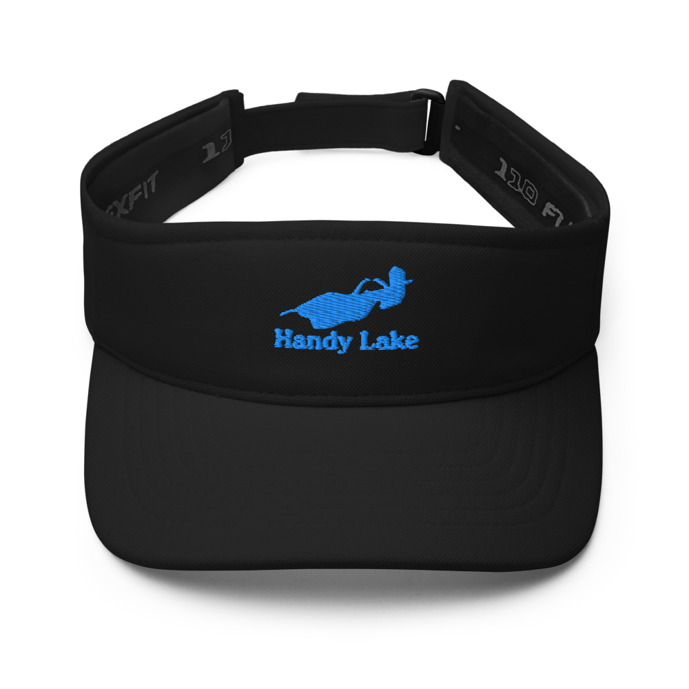 Handy Lake Visor with embroidered artwork & adjustable velcro strap