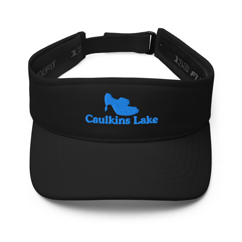 Caulkins Lake Visor with embroidered artwork & adjustable velcro strap