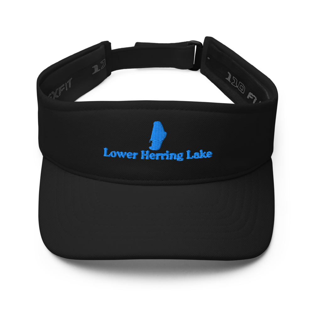 Lower Herring Lake Visor with embroidered artwork & adjustable velcro strap