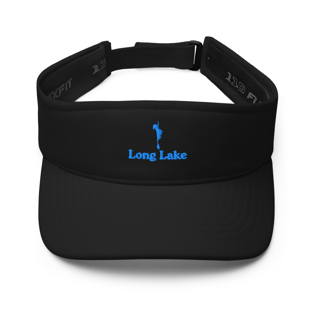 Long Lake Visor with embroidered artwork & adjustable velcro strap