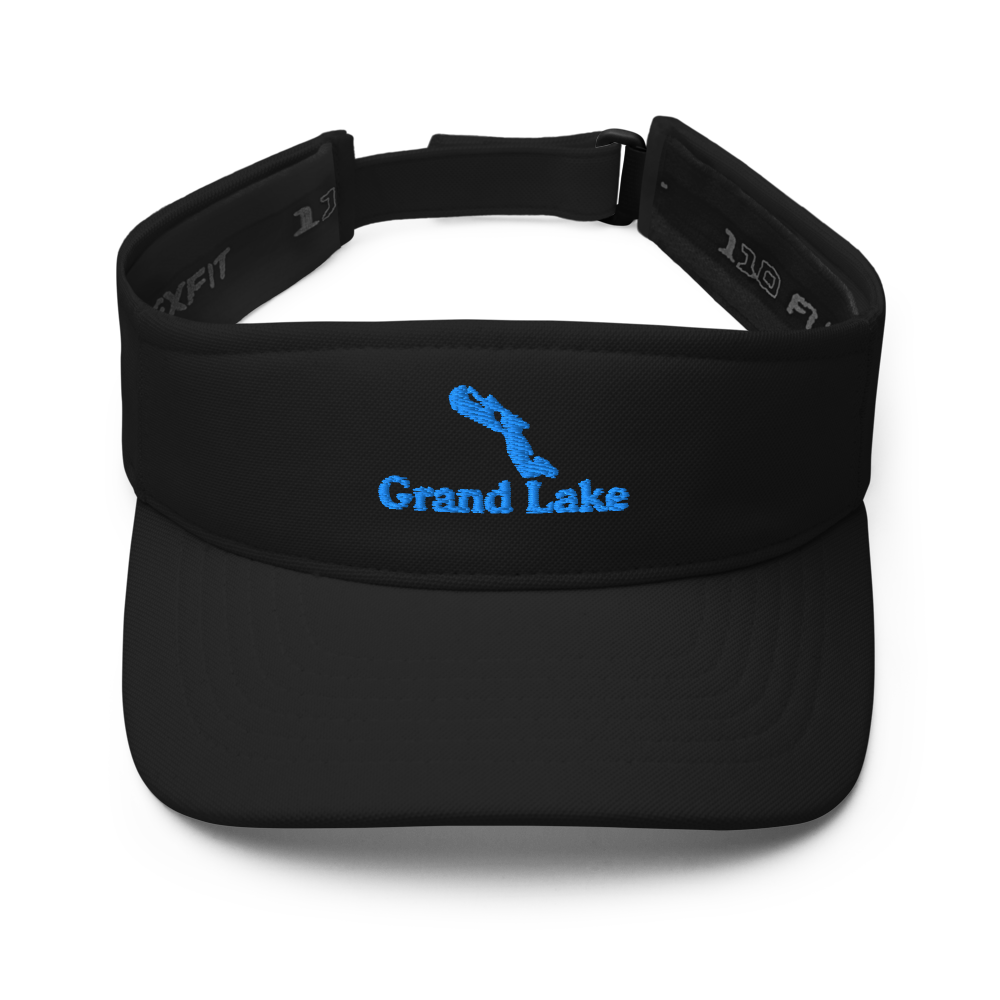 Grand Lake Visor with embroidered artwork & adjustable velcro strap