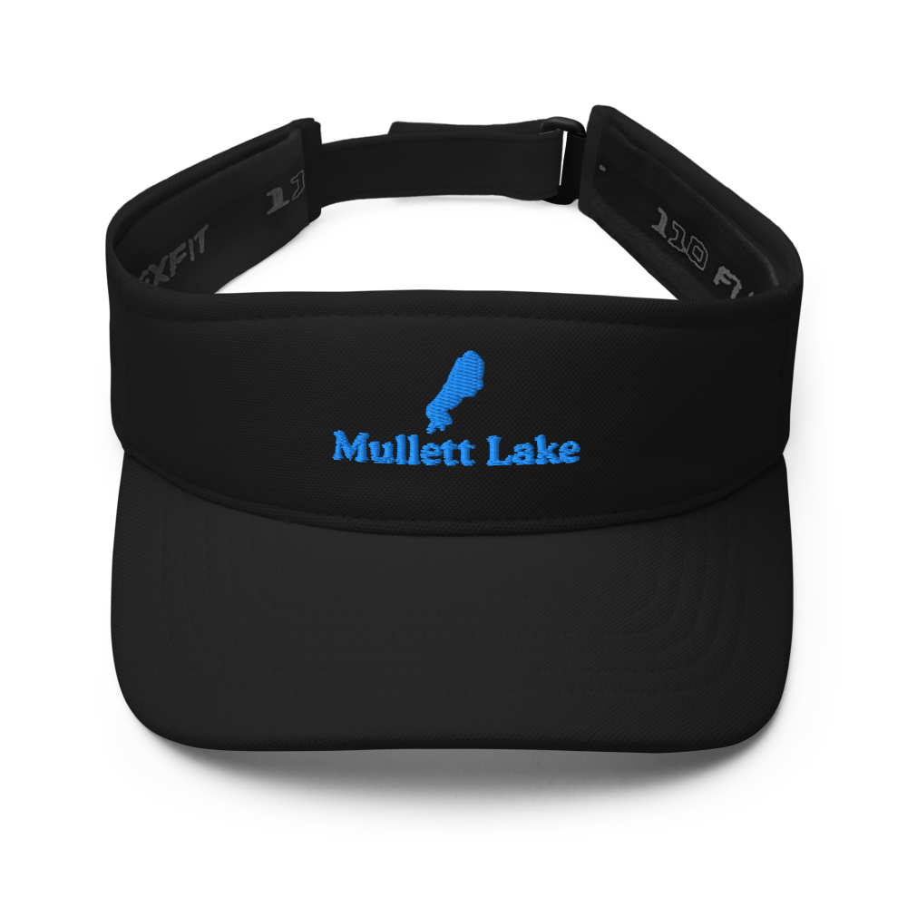 Mullett Lake Visor with embroidered artwork & adjustable velcro strap