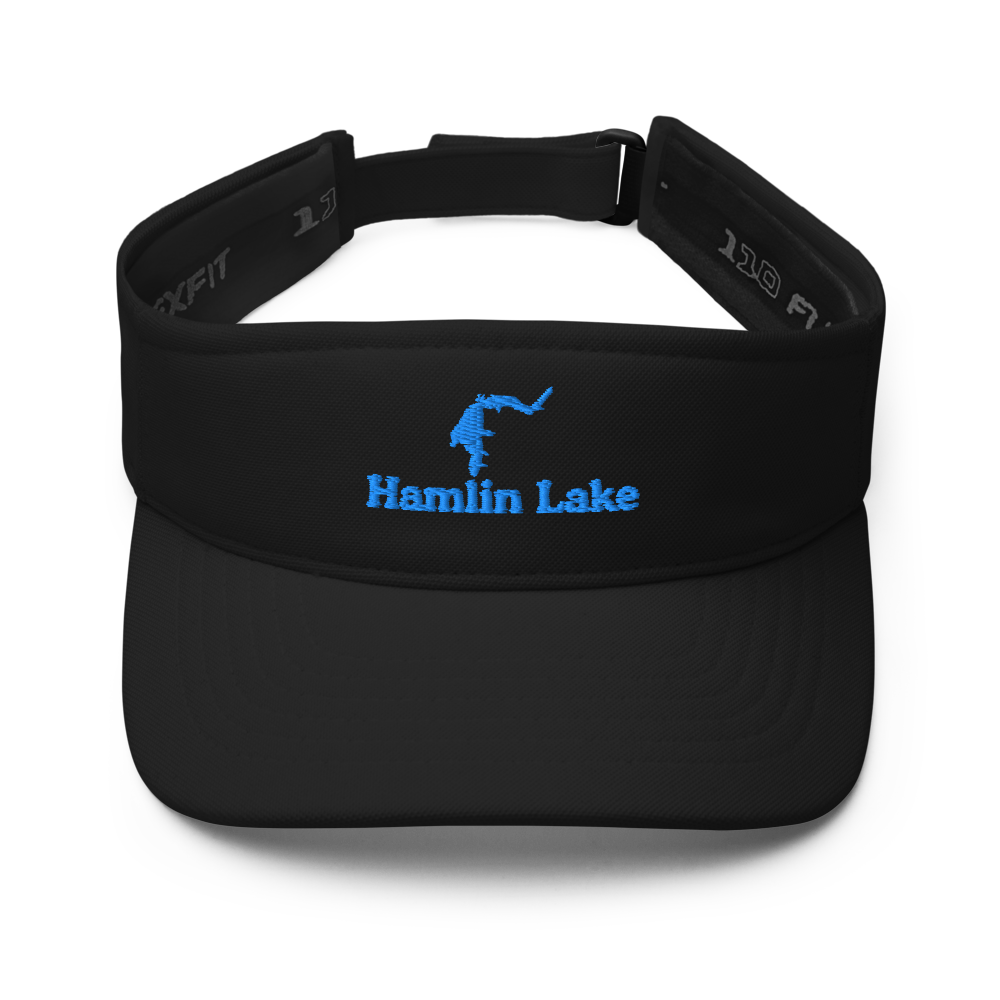 Hamlin Lake Visor with embroidered artwork & adjustable velcro strap