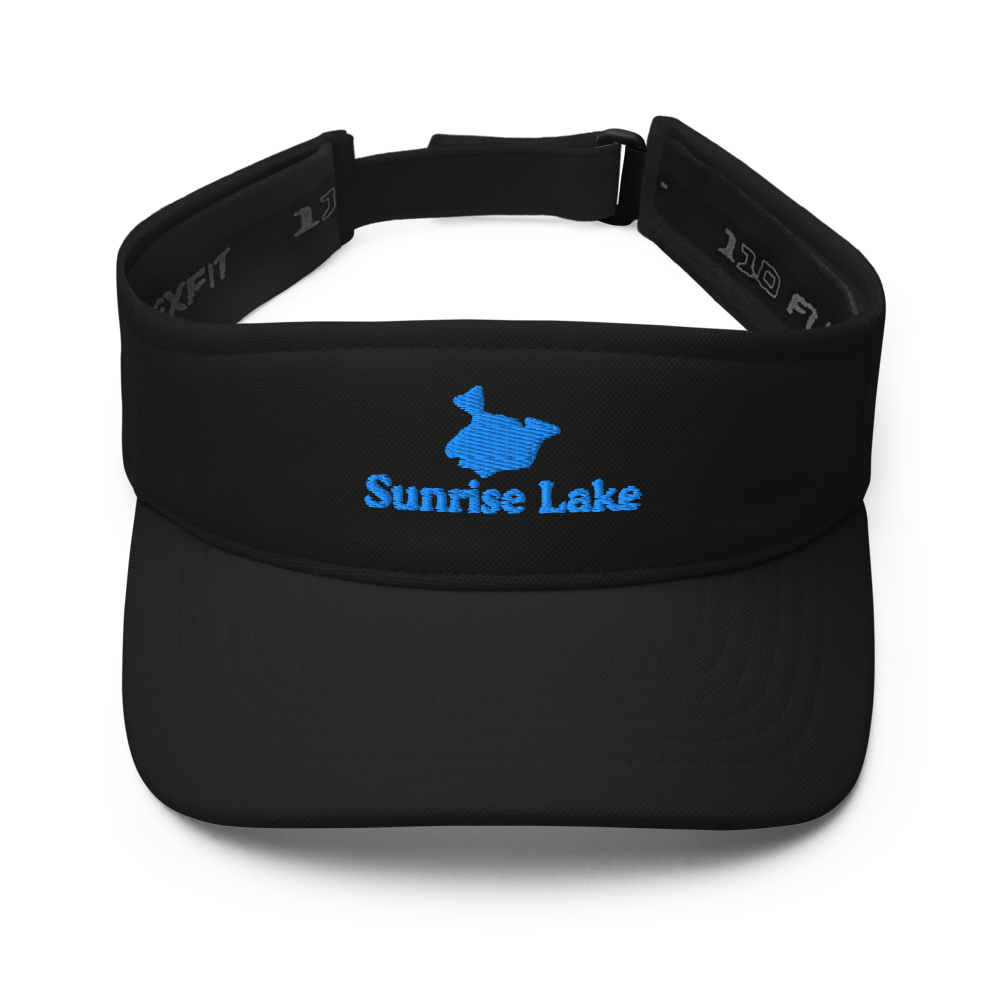 Sunrise Lake Visor with embroidered artwork & adjustable velcro strap