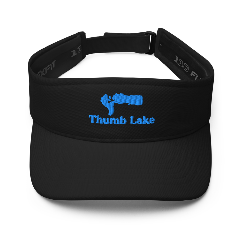 Thumb Lake Visor with embroidered artwork & adjustable velcro strap