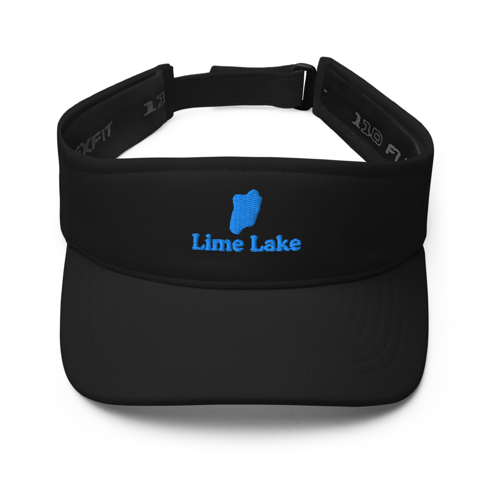 Lime Lake Visor with embroidered artwork & adjustable velcro strap