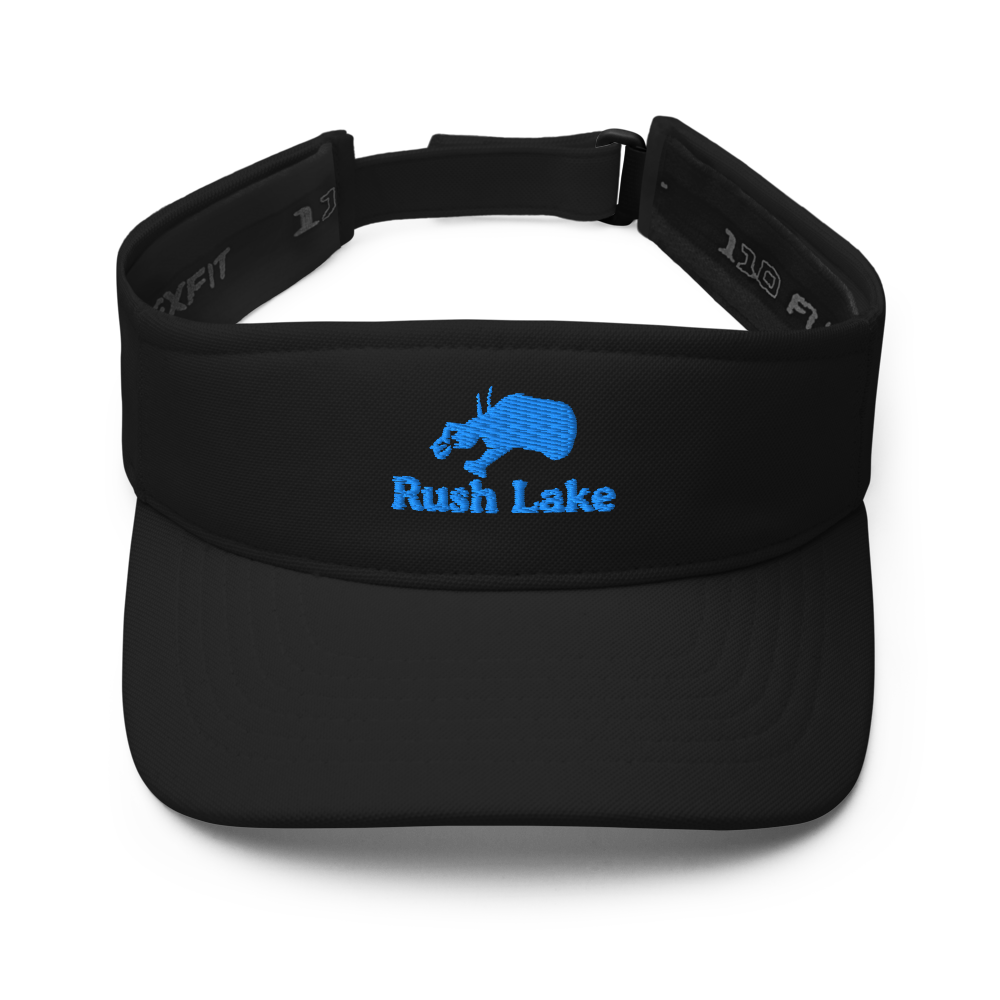 Rush Lake Visor with embroidered artwork & adjustable velcro strap