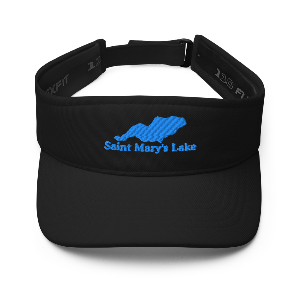 Saint Mary's Lake Visor with embroidered artwork & adjustable velcro strap